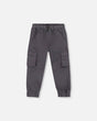 Twill Jogger Cargo Pants Dark Gray-0