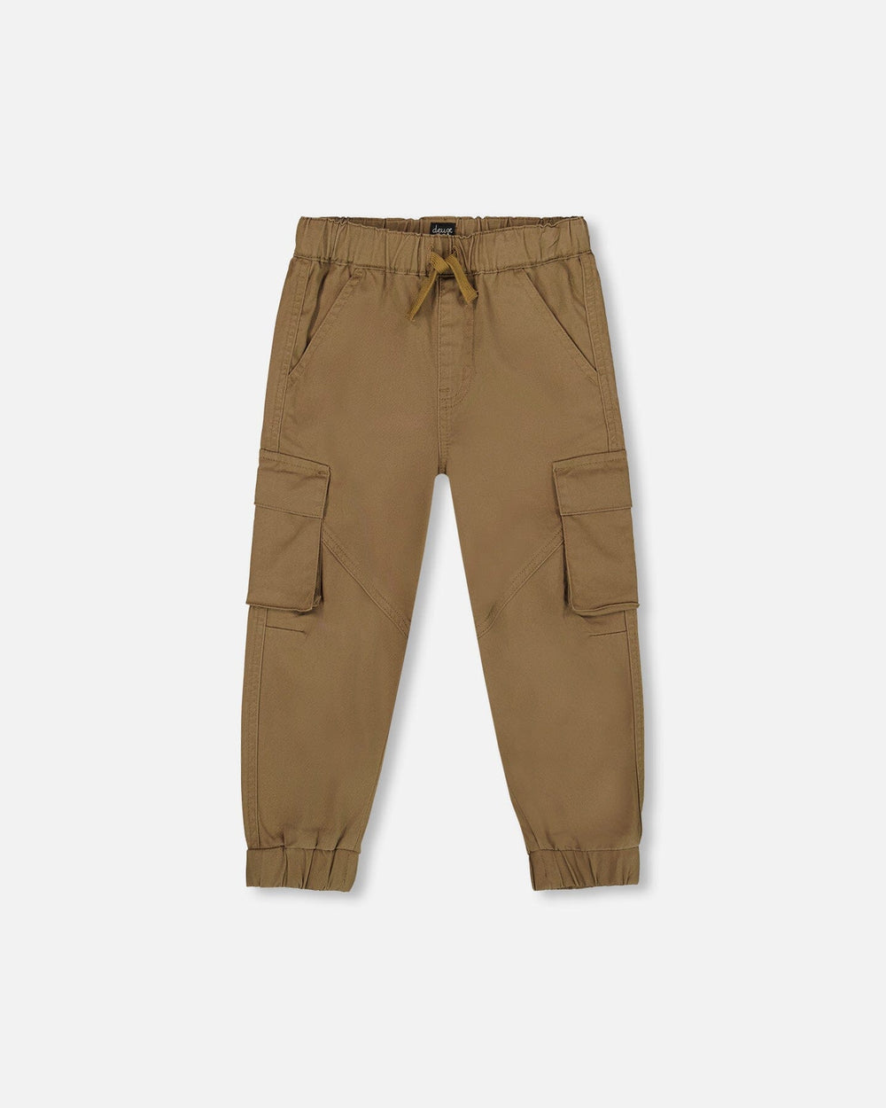 Twill Jogger Cargo Pants In Taupe-0