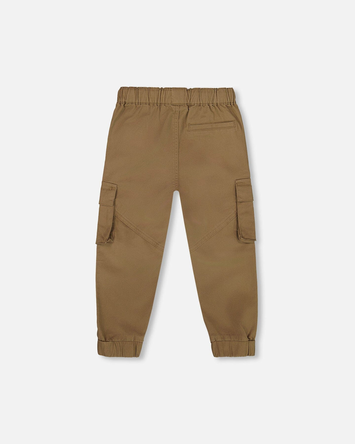 Twill Jogger Cargo Pants In Taupe-3