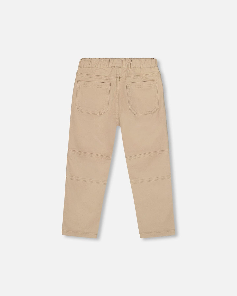 Twill Jogger Pants With Patch Pockets In Beige-2
