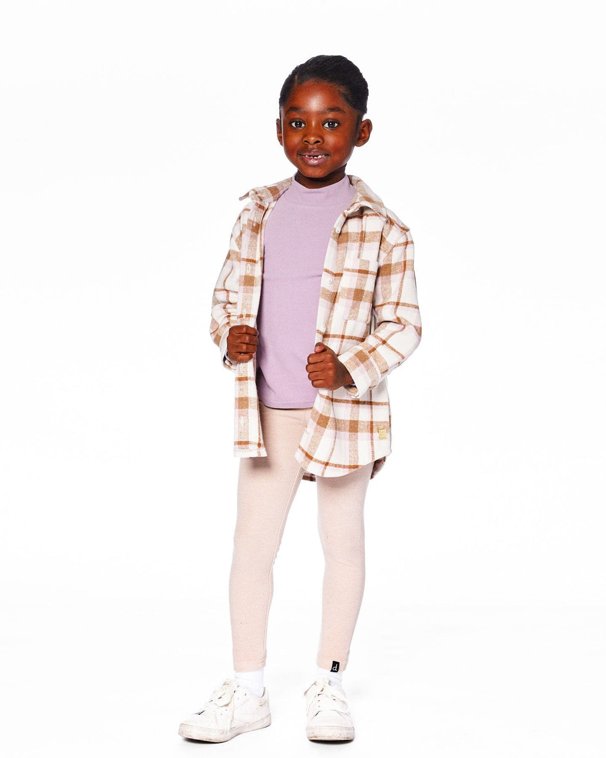 Plaid Overshirt Off-White, Beige And Pink-1