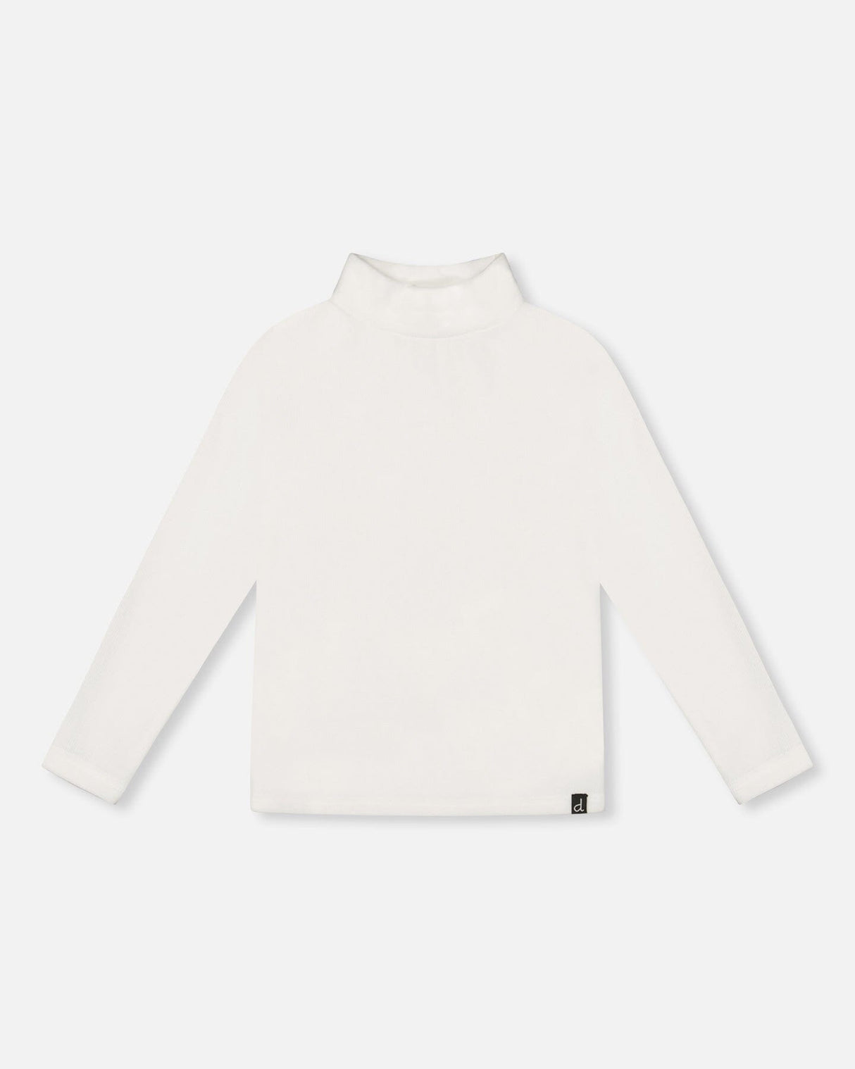 Super Soft Ribbed Mock Neck Top Off-White-0