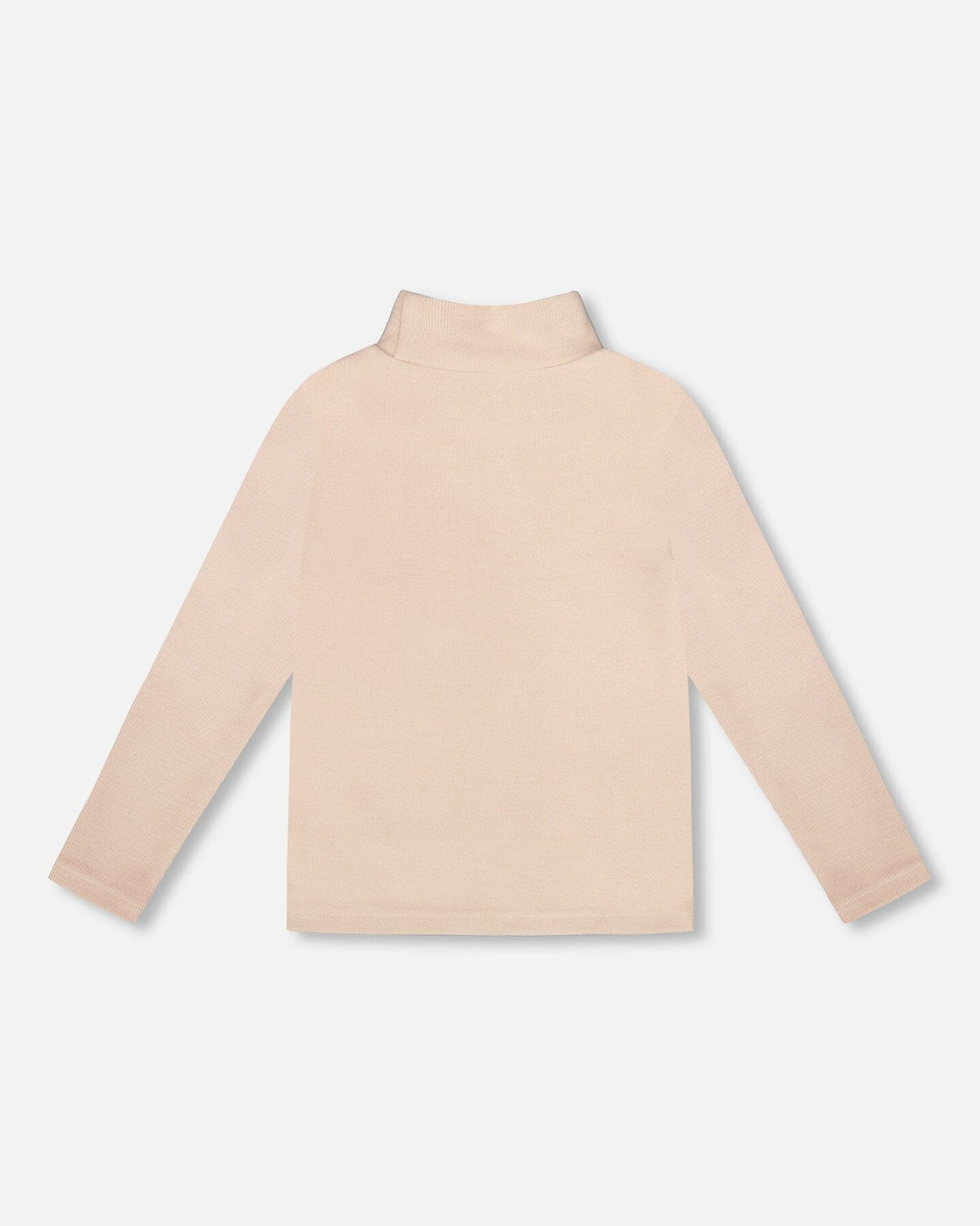 Super Soft Ribbed Mock Neck Top Light Caramel-2