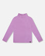 Super Soft Ribbed Mock Neck Top Lavender-0