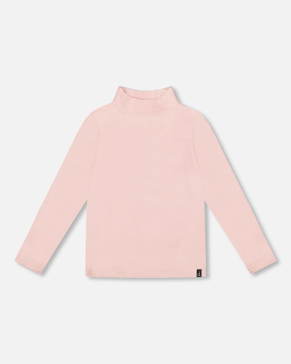 Super Soft Ribbed Mock Neck Top Pink-0