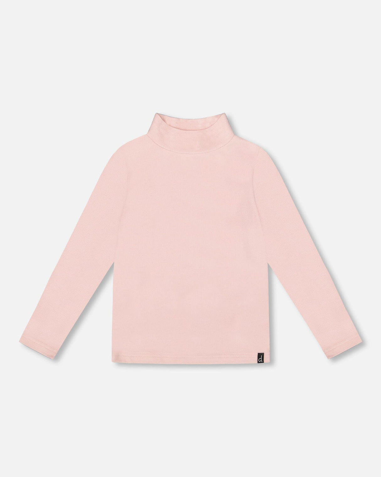 Super Soft Ribbed Mock Neck Top Pink-0