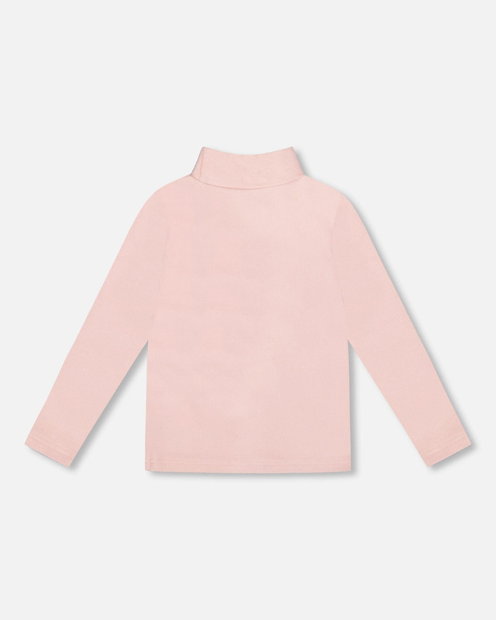 Super Soft Ribbed Mock Neck Top Pink-2