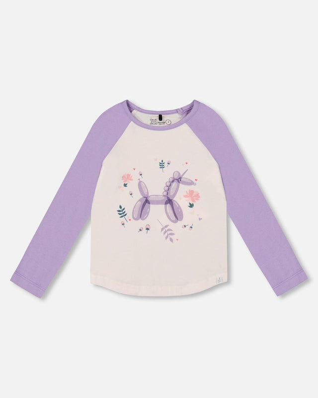 Jersey Raglan Sleeve Tee Lavender-0