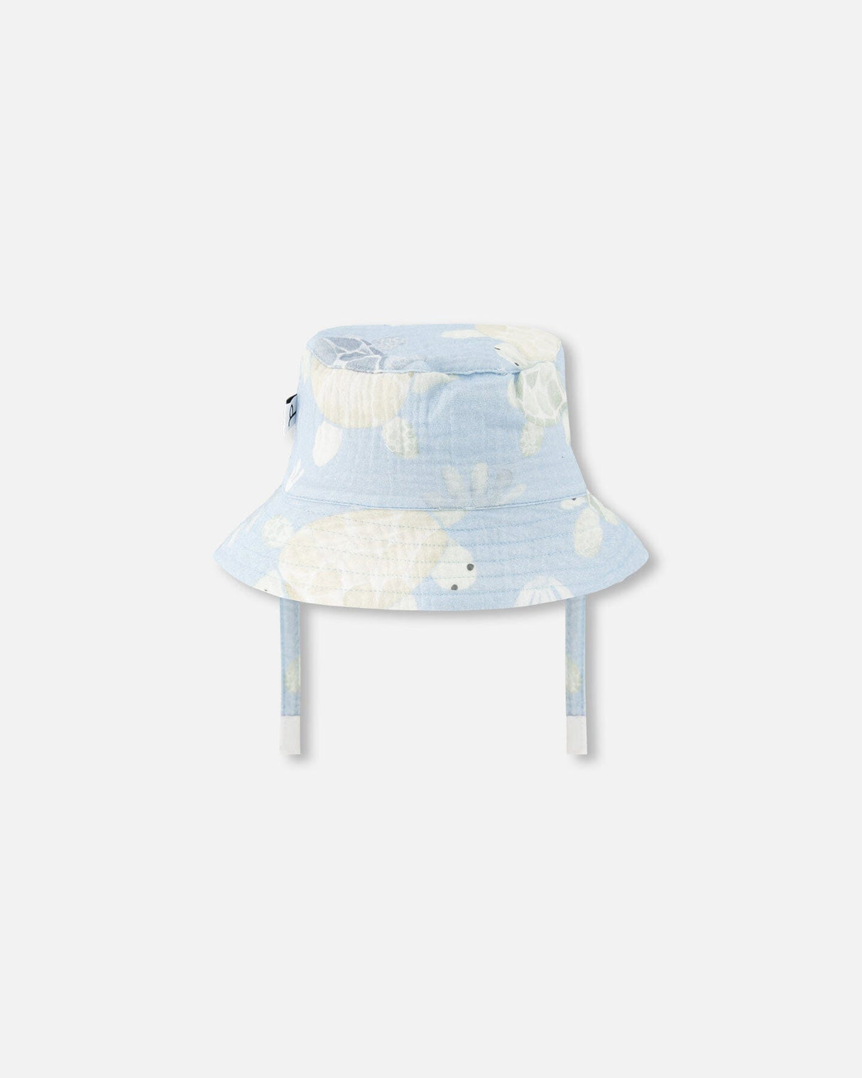 Cotton Muslin Hat Blue Turtle Print-2