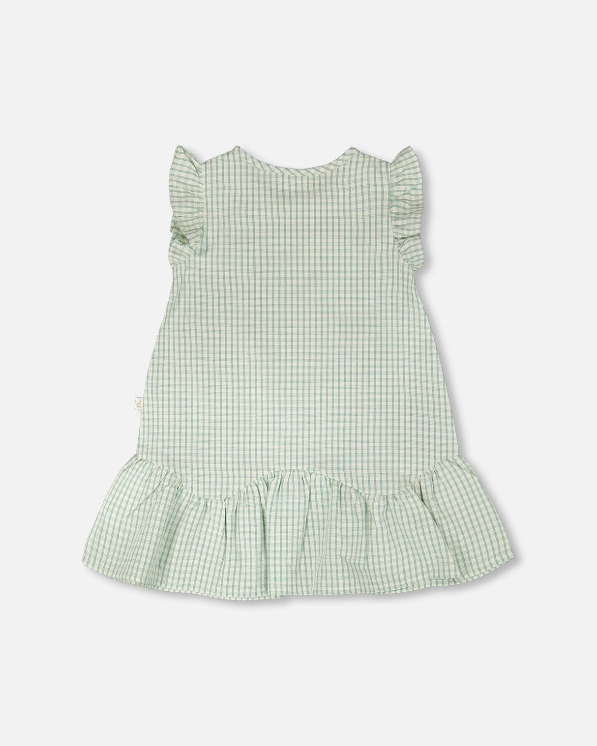 Plaid Poplin Dress Green-1
