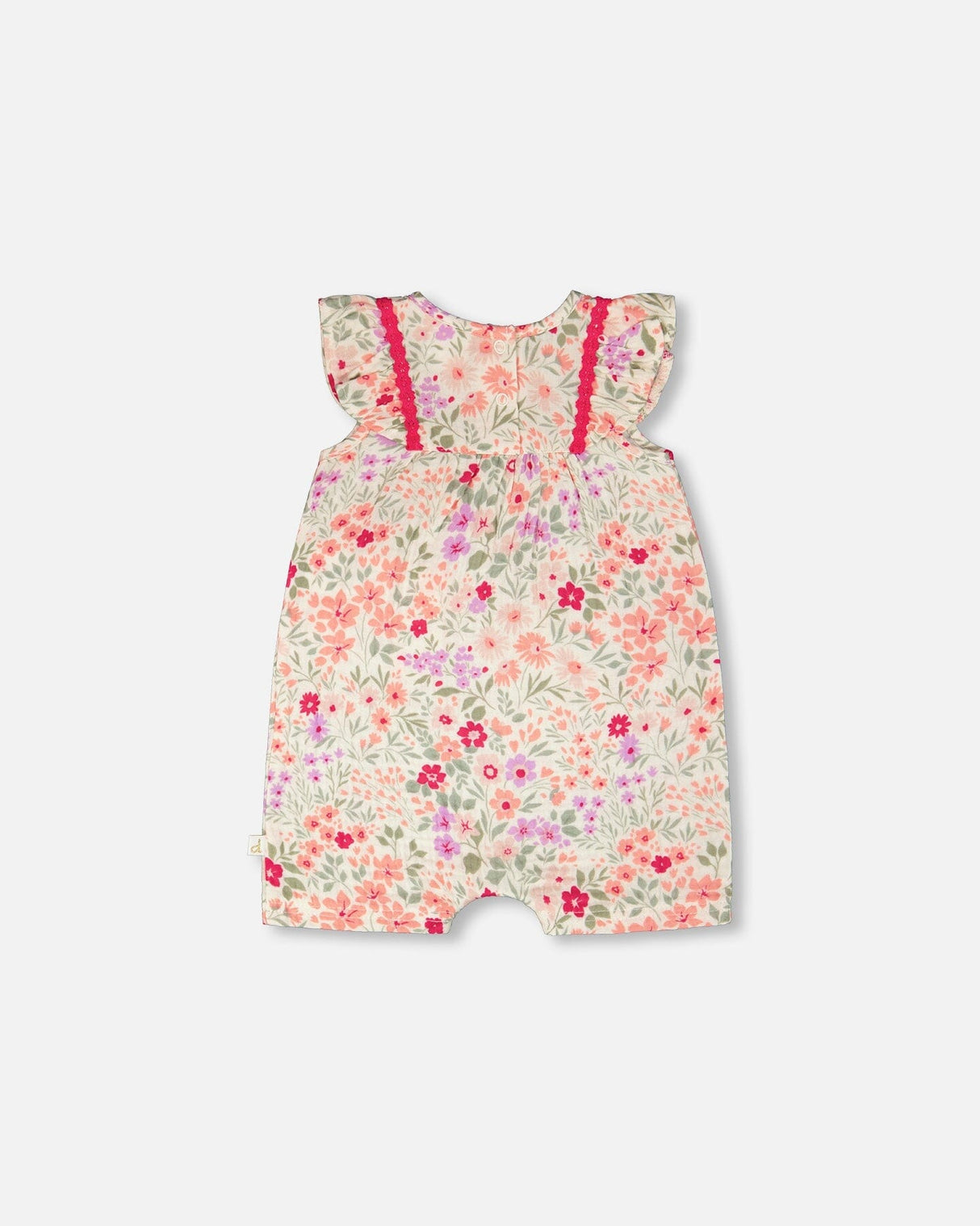 Romper Off White Printed Flowers-1