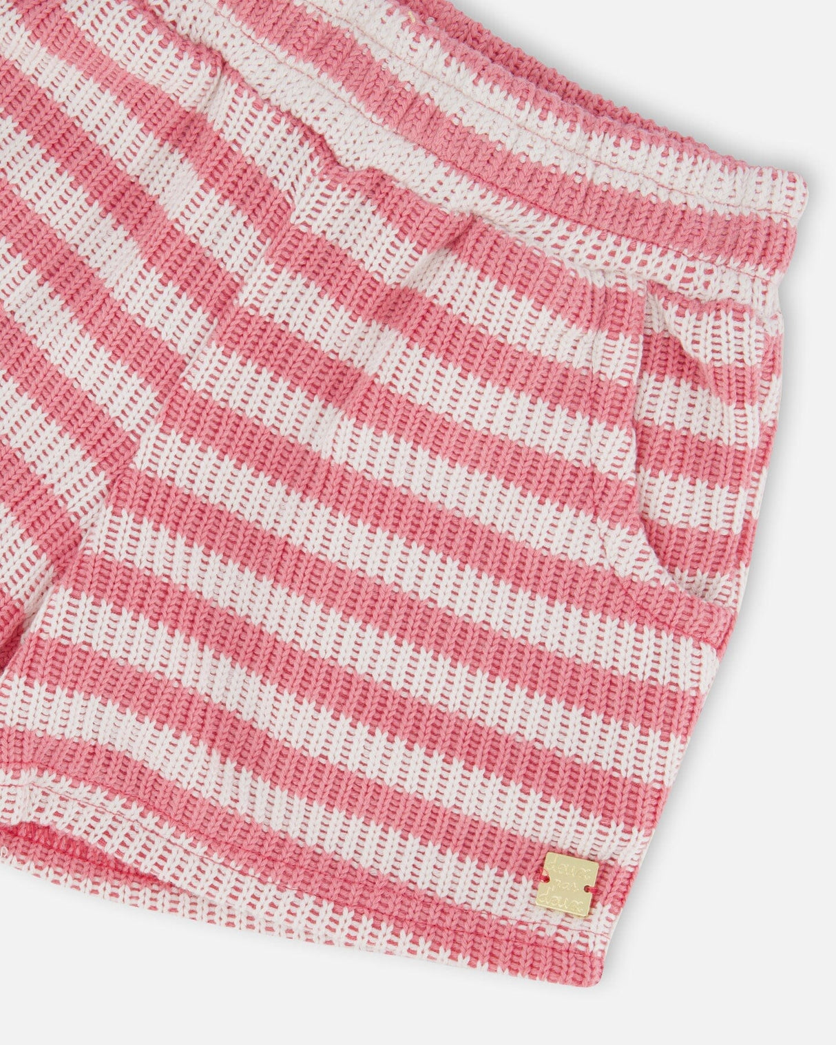 Striped Shorts Pink And White-3