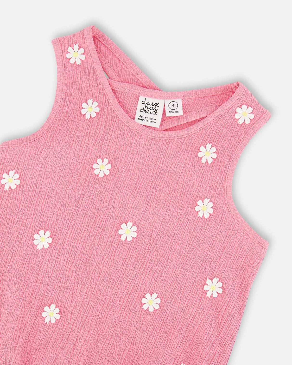 Crinkle Jersey Tank Top Pink-3
