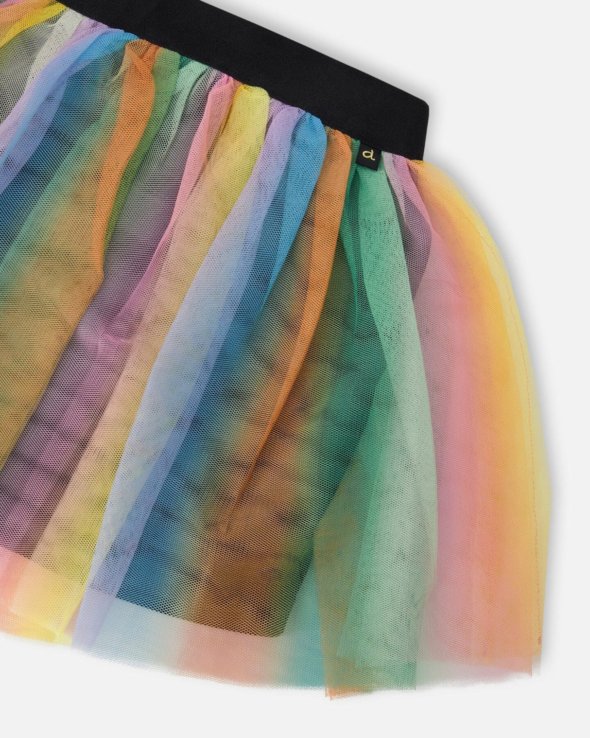 Printed Mesh Skirt Multicolored-3
