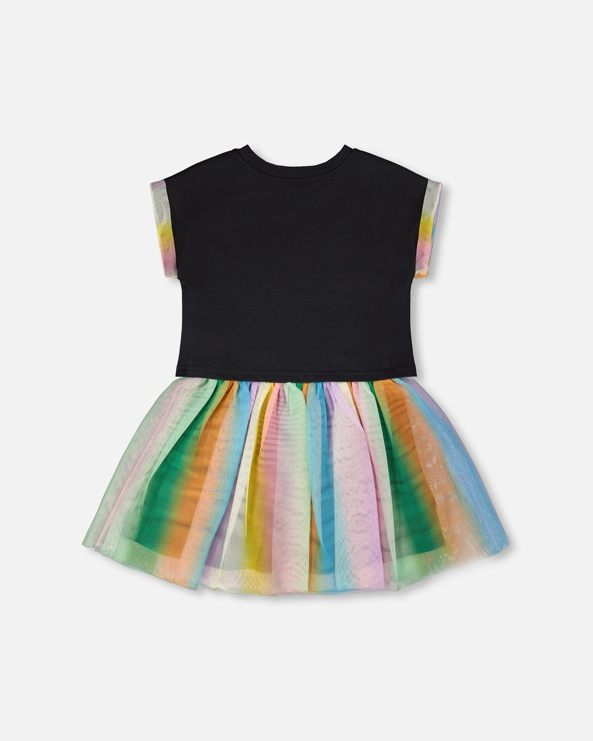 Organic Cotton And Mesh Dress Black-2