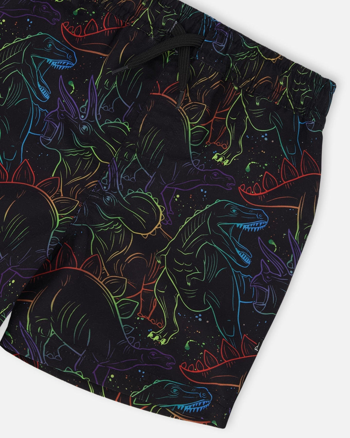 Swim Trunks Black Dinosaur Print-4