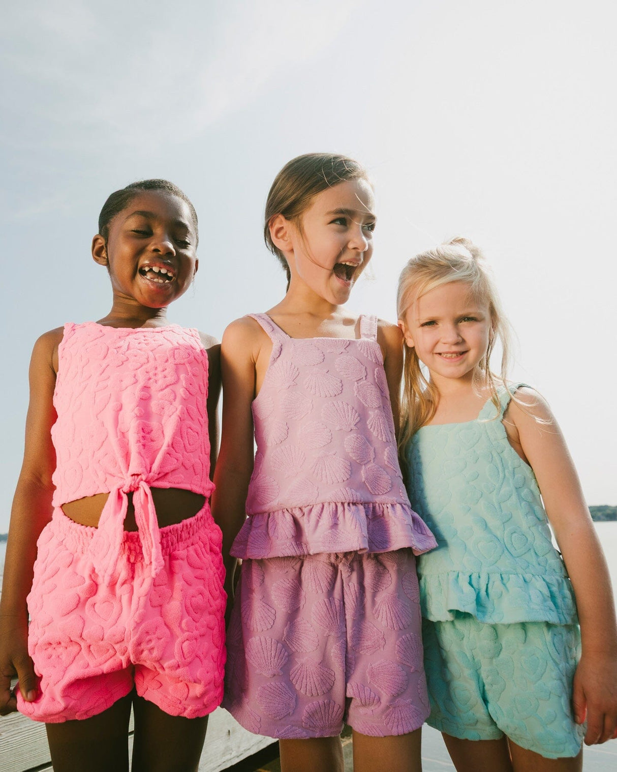 Terry Tank Top With Shorts Set Pink-2