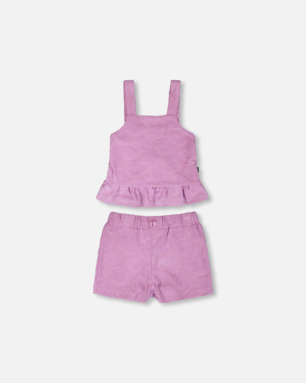 Terry Tank Top With Shorts Set Lilac-0