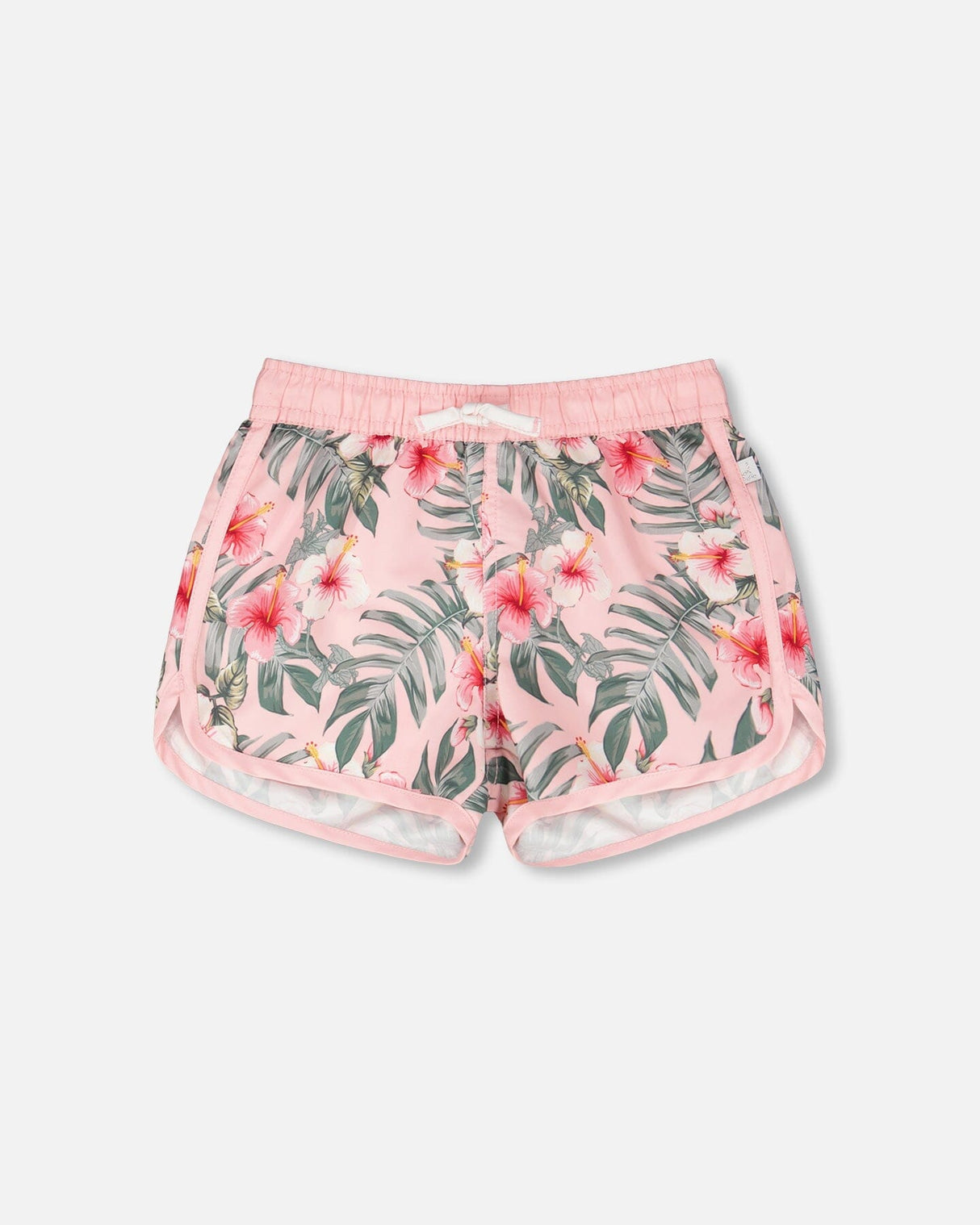 Swim Shorts Pink Hibiscus Print-0