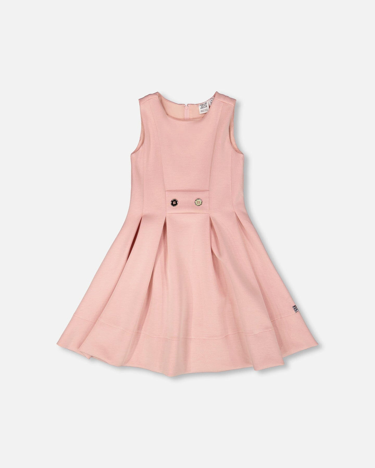 Sleeveless Neoprene Dress Pale Pink-0