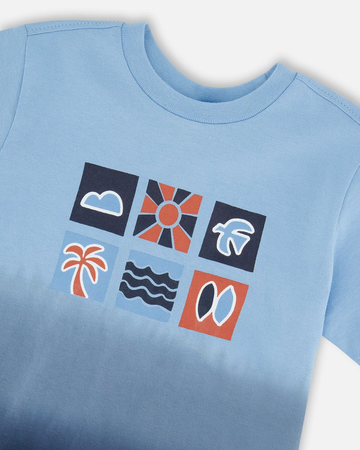 Organic Cotton Short Sleeve T-Shirt Blue Gradient-3