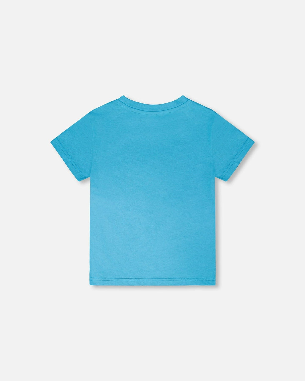 Organic Cotton Jersey T-Shirt With Print Sky Blue-2