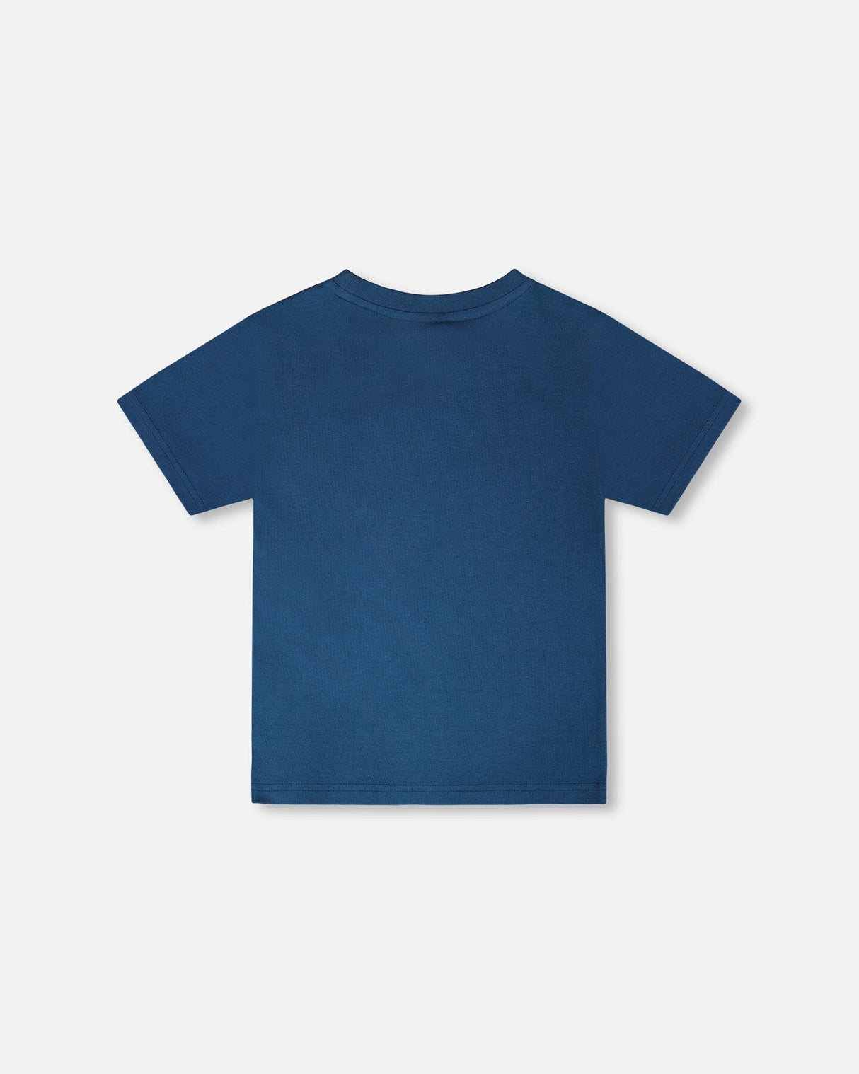 Organic Cotton Jersey T-Shirt With Print Dark Blue-2