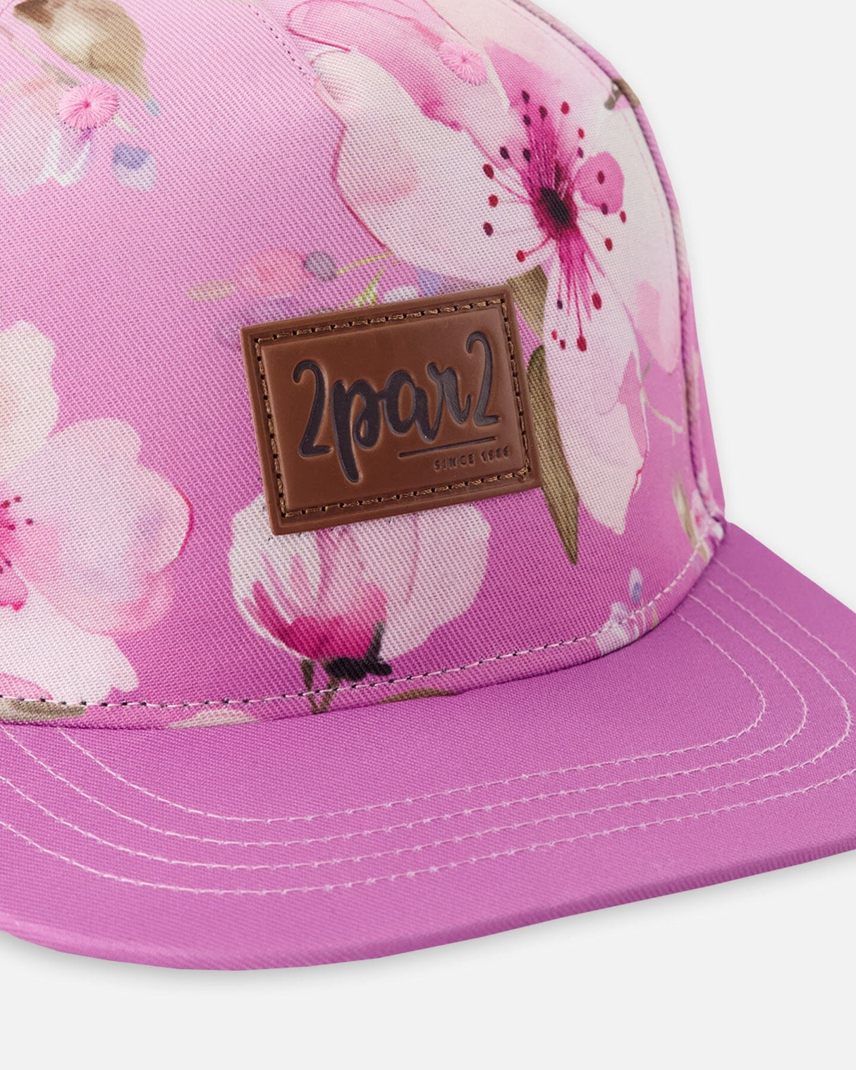 Cap Purple Flower Print-3