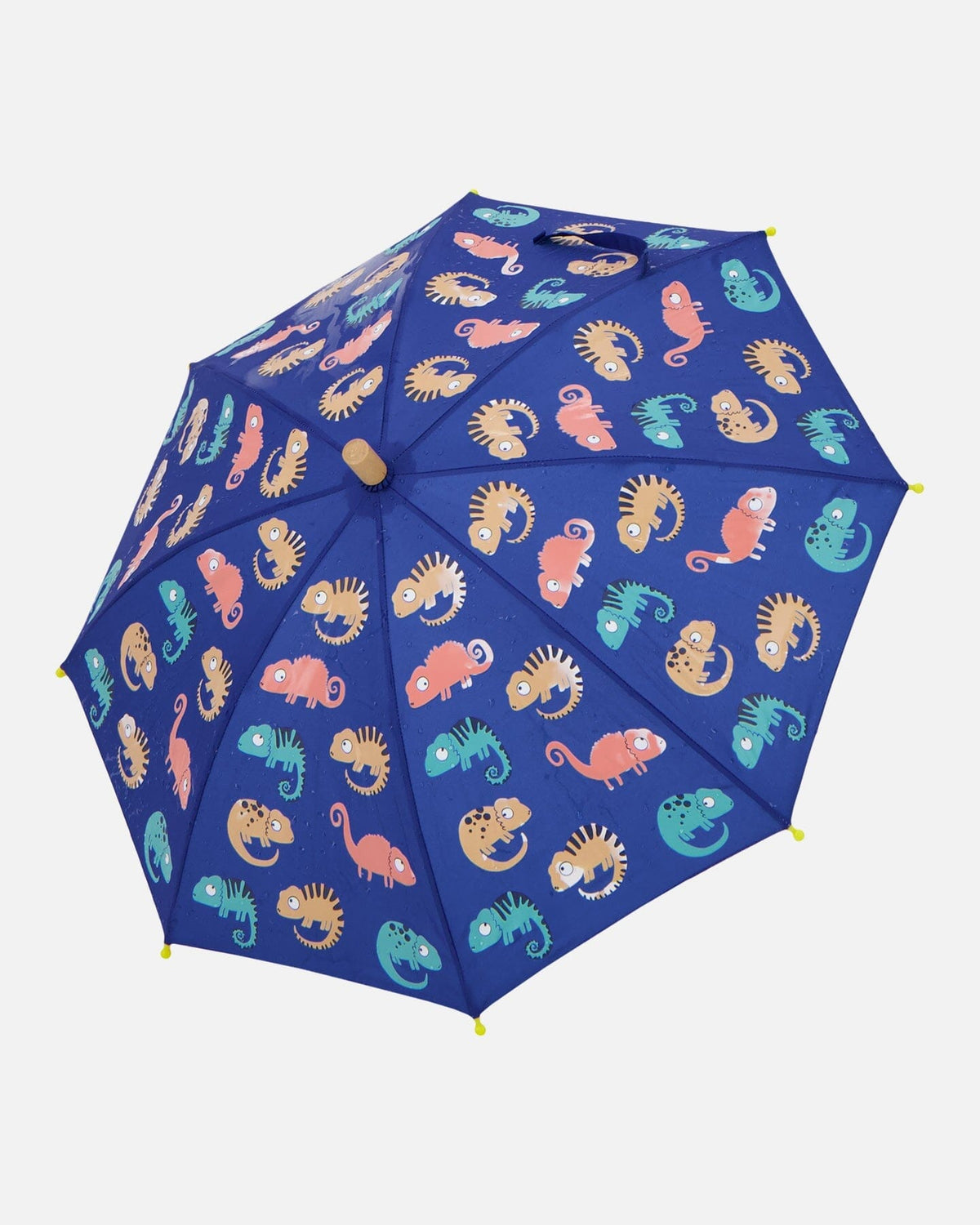 Deux par Deux Color-Changing Umbrella Blue Chameleon Print