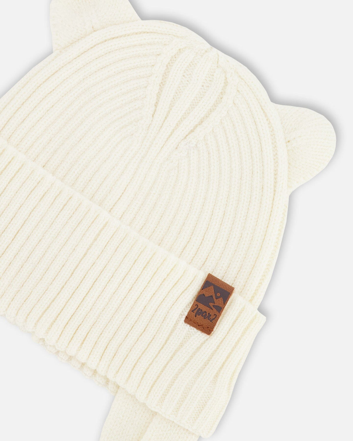 Baby Knit Hat Off White-3