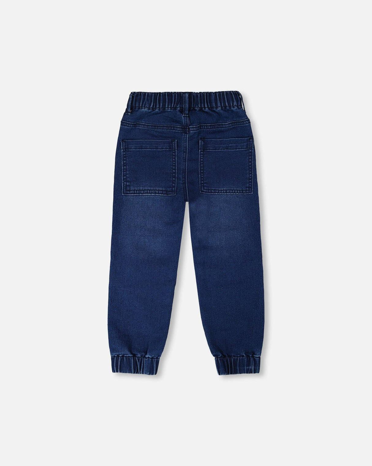 Stretch French Terry Denim Jogger Navy Blue-2