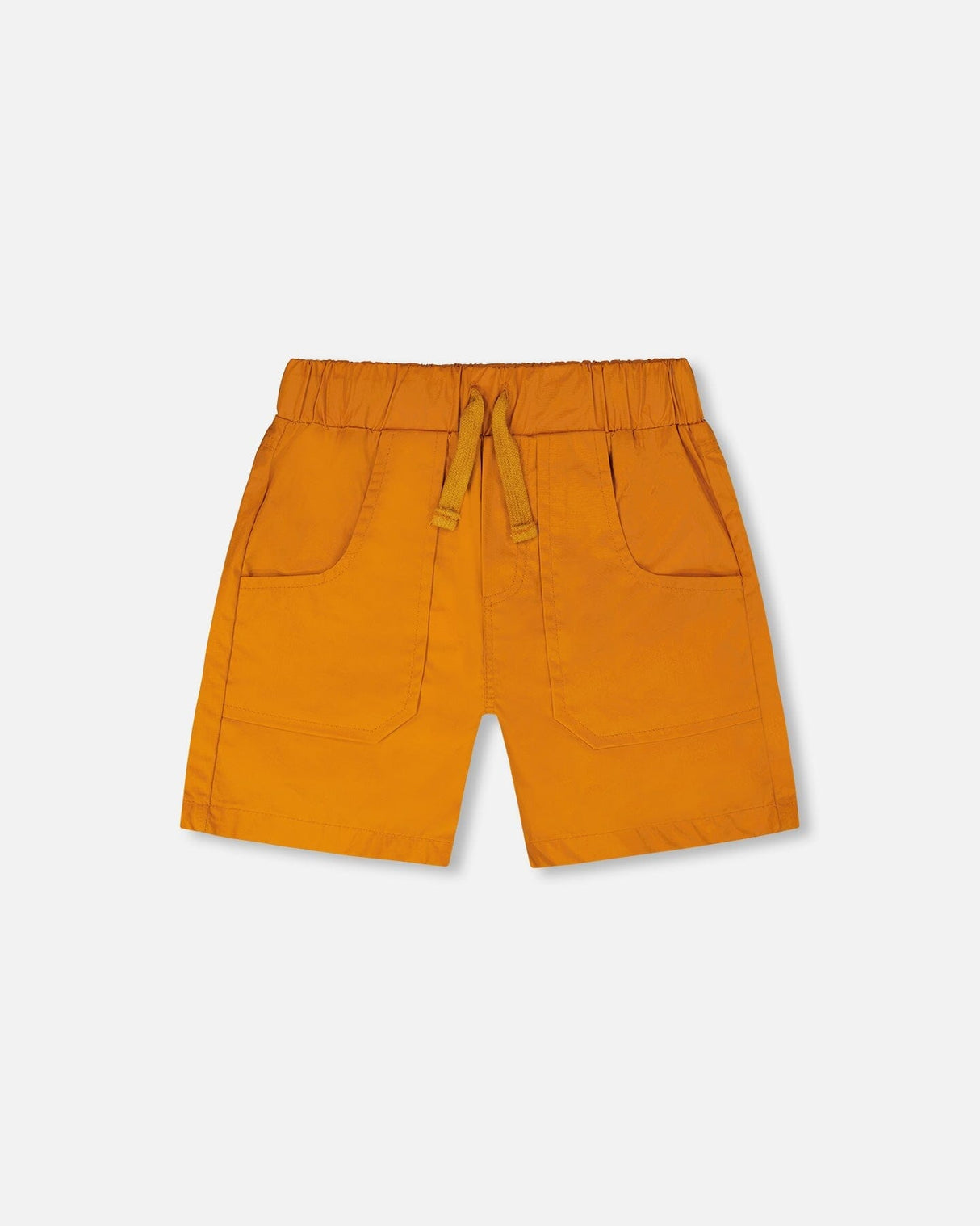 Parachute Shorts With Patch Pockets Burnt Orange-0