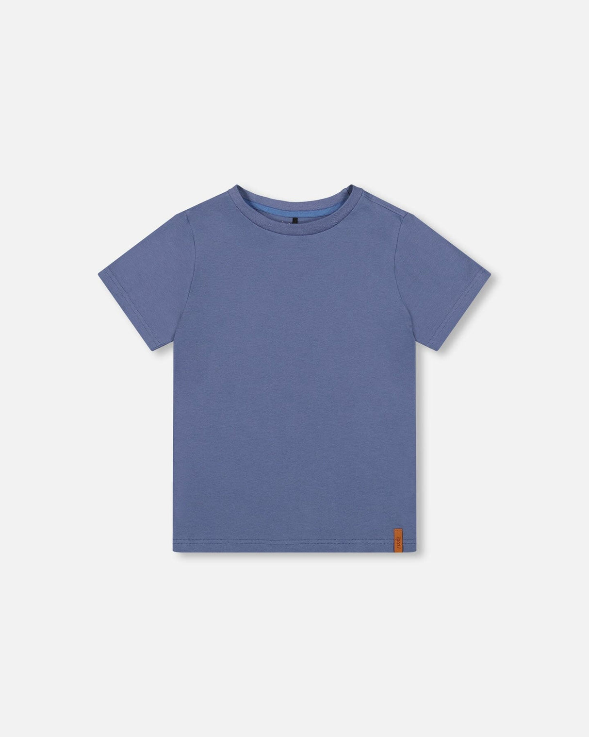 Organic Cotton Jersey T-Shirt Solid Blue-0