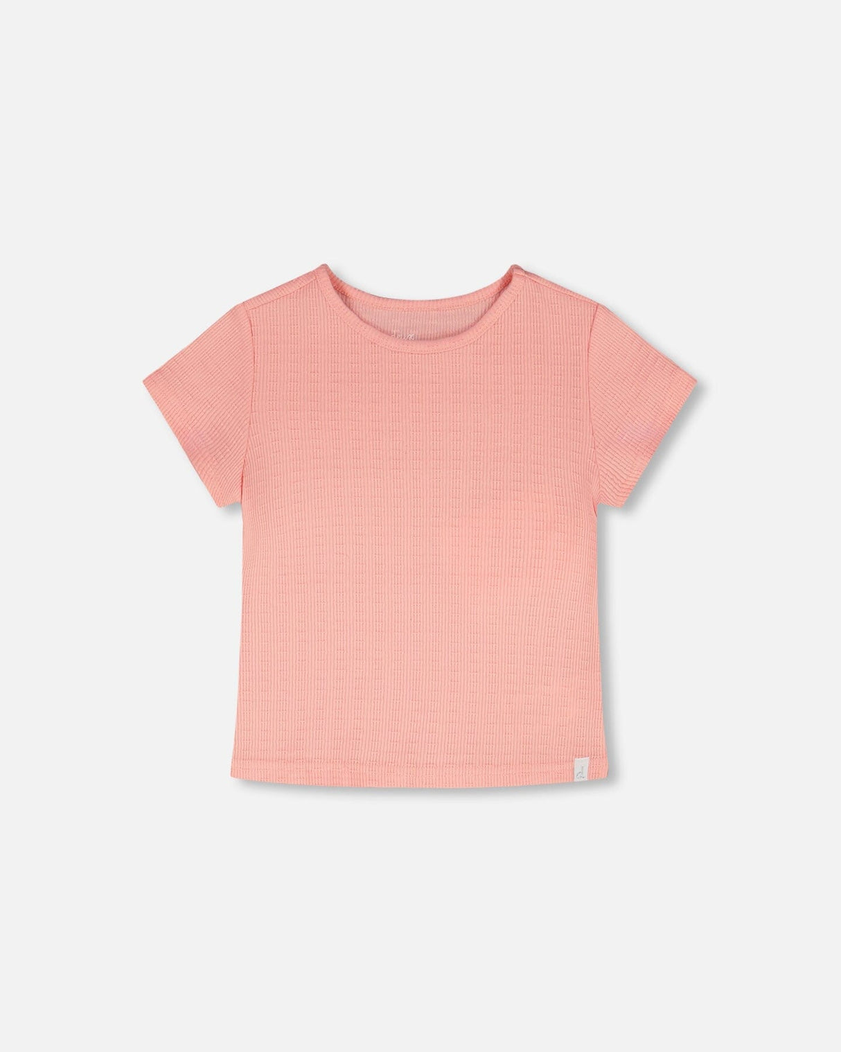 Crinkle Jersey T-Shirt Off Peach Pink-0