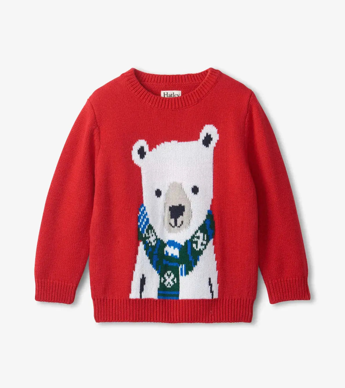 Holiday Bear Crew Neck Knit Sweater | Hatley | Hatley | Jenni Kidz