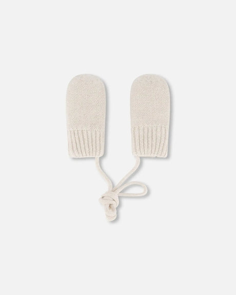 Infant Knit Mittens Off-White | Deux par Deux | Jenni Kidz