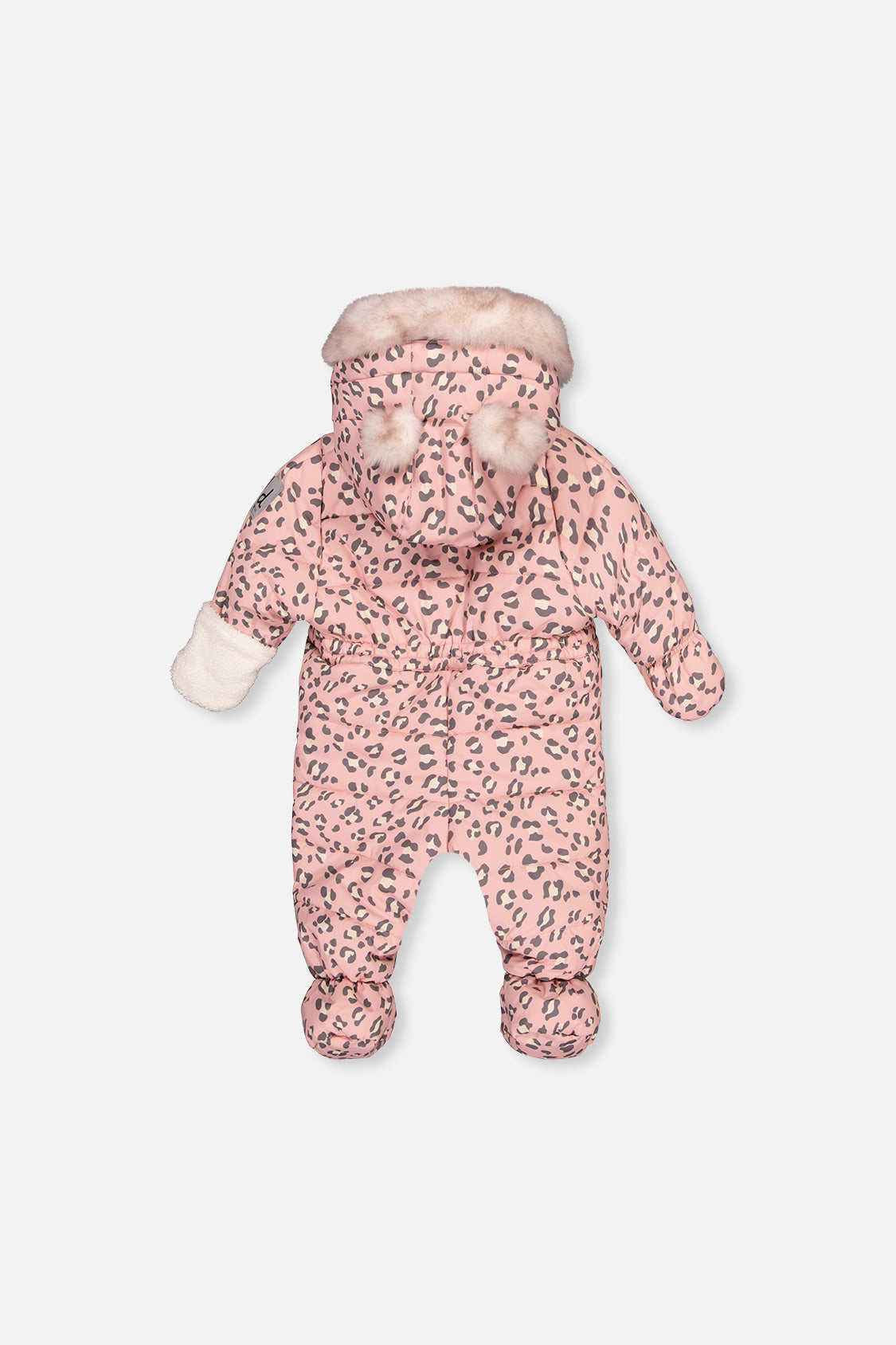 Baby One Piece Snowsuit For Car Seats Rose Leopard Print-1