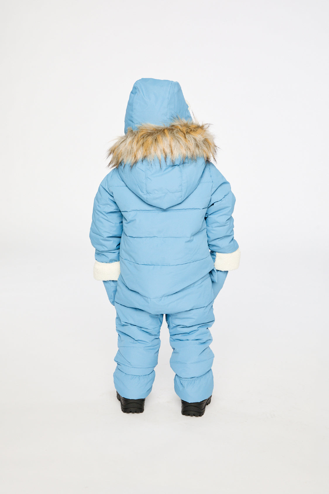 Baby Snug One Piece Snowsuit Adapted For Car Seats Blue Grey-3