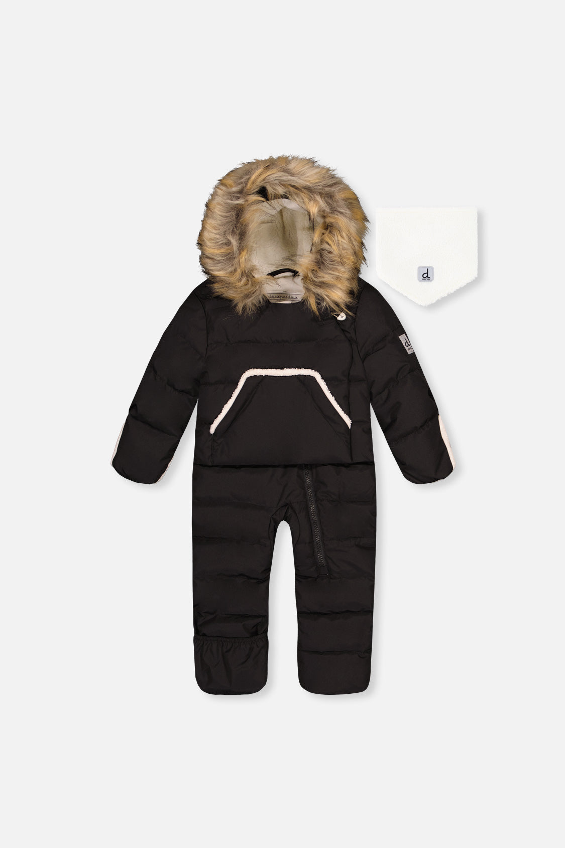 Baby Snug One Piece Snowsuit Adapted For Car Seats Black-0