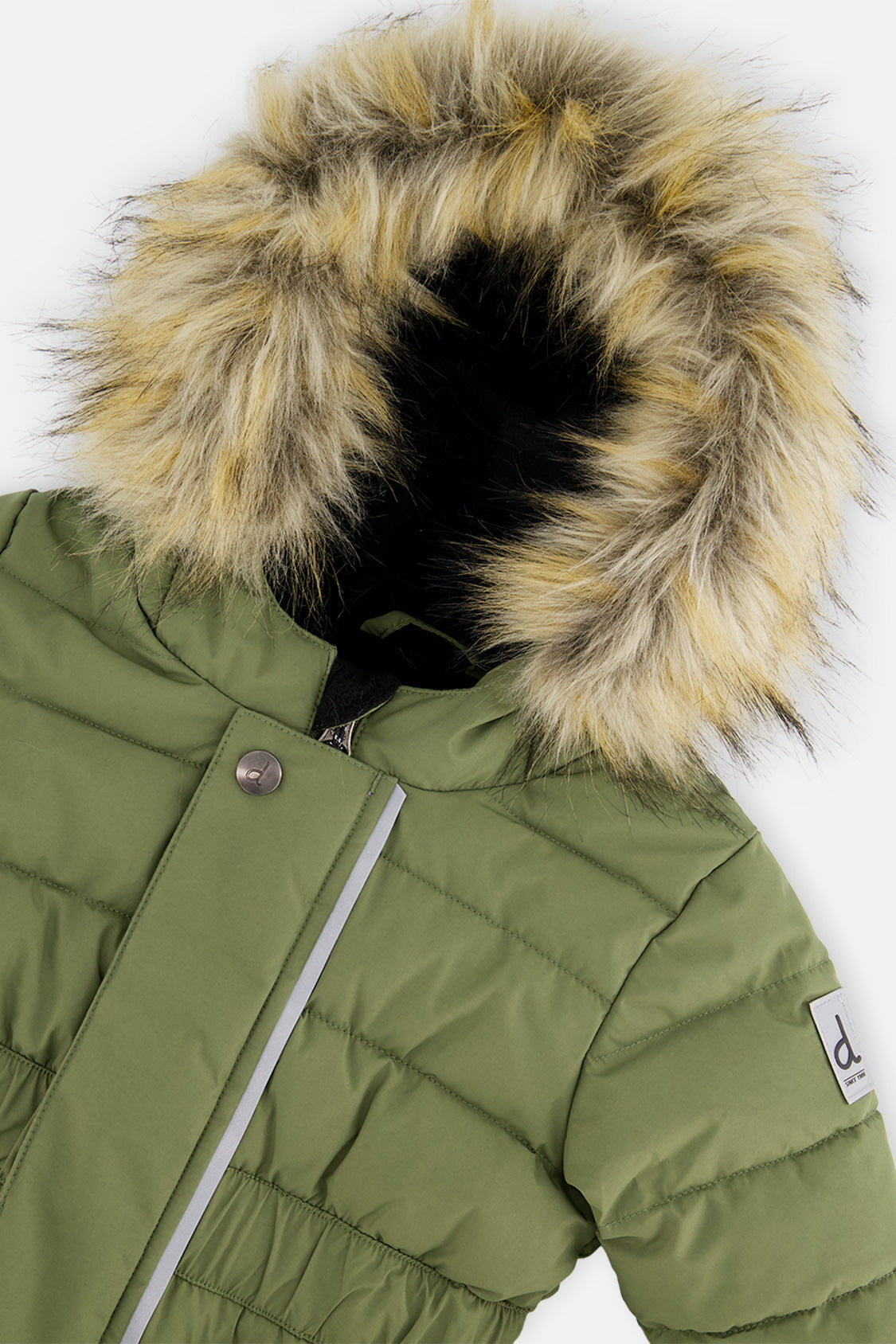 Deux par Deux Baby Original olive green snowsuit, alternate view 5