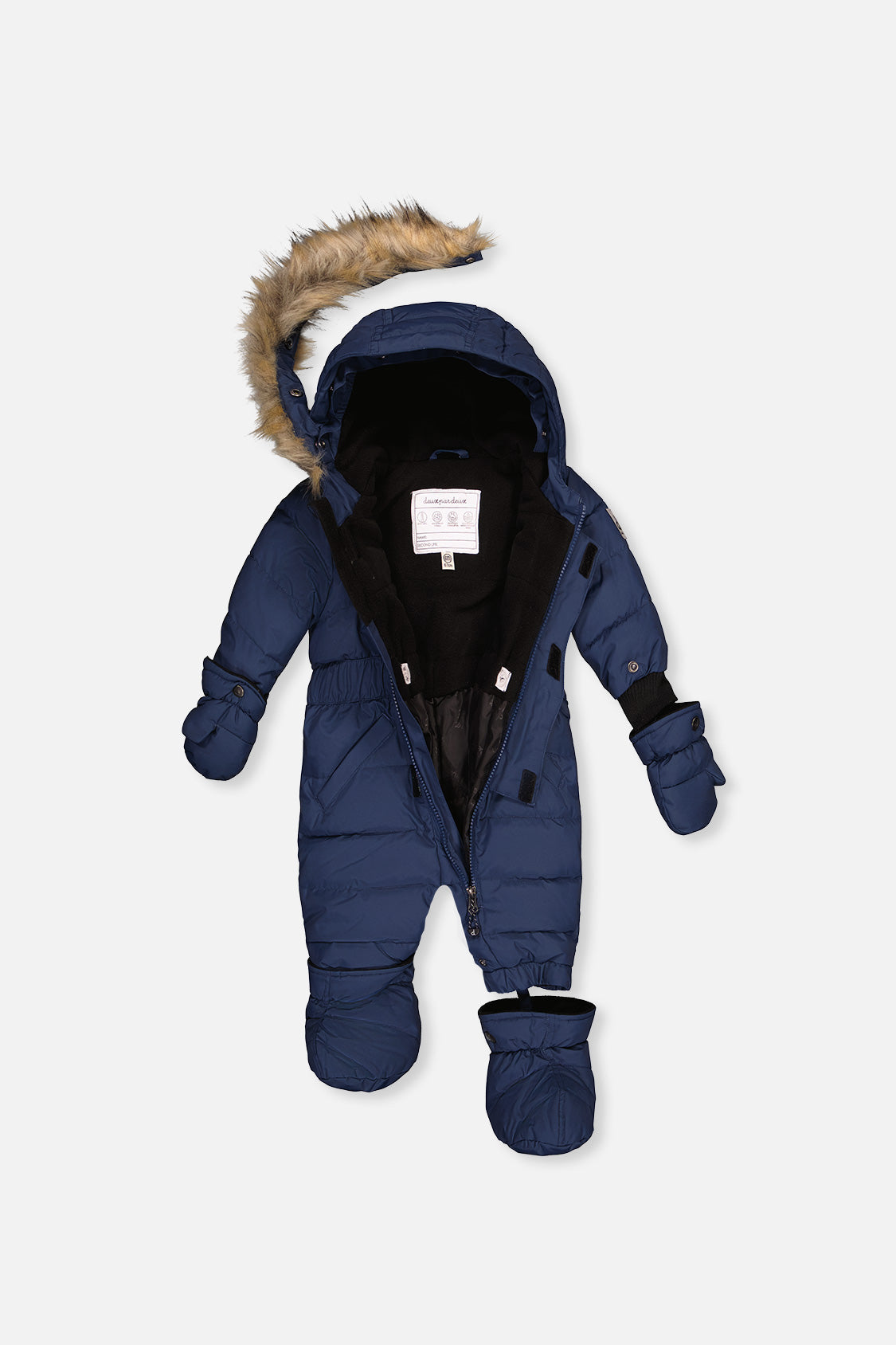 Deux par Deux Baby Original dark blue snowsuit, alternate view 4