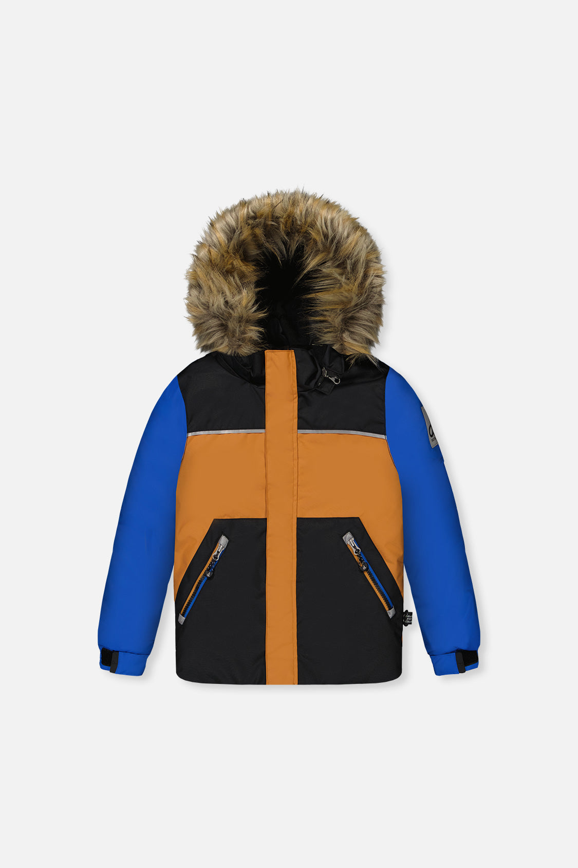 Two Piece Discover Snowsuit Black Brown And Blue-4