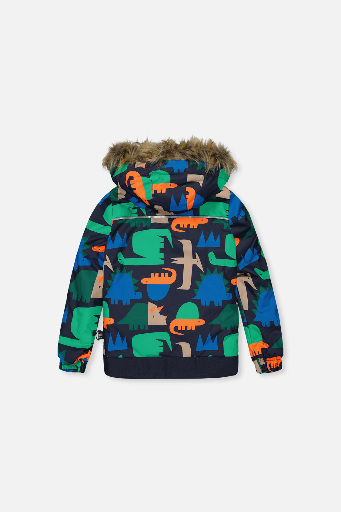 Deux par Deux boys' DISCOVER two-piece snowsuit in Blue Dinosaur Print, additional product view