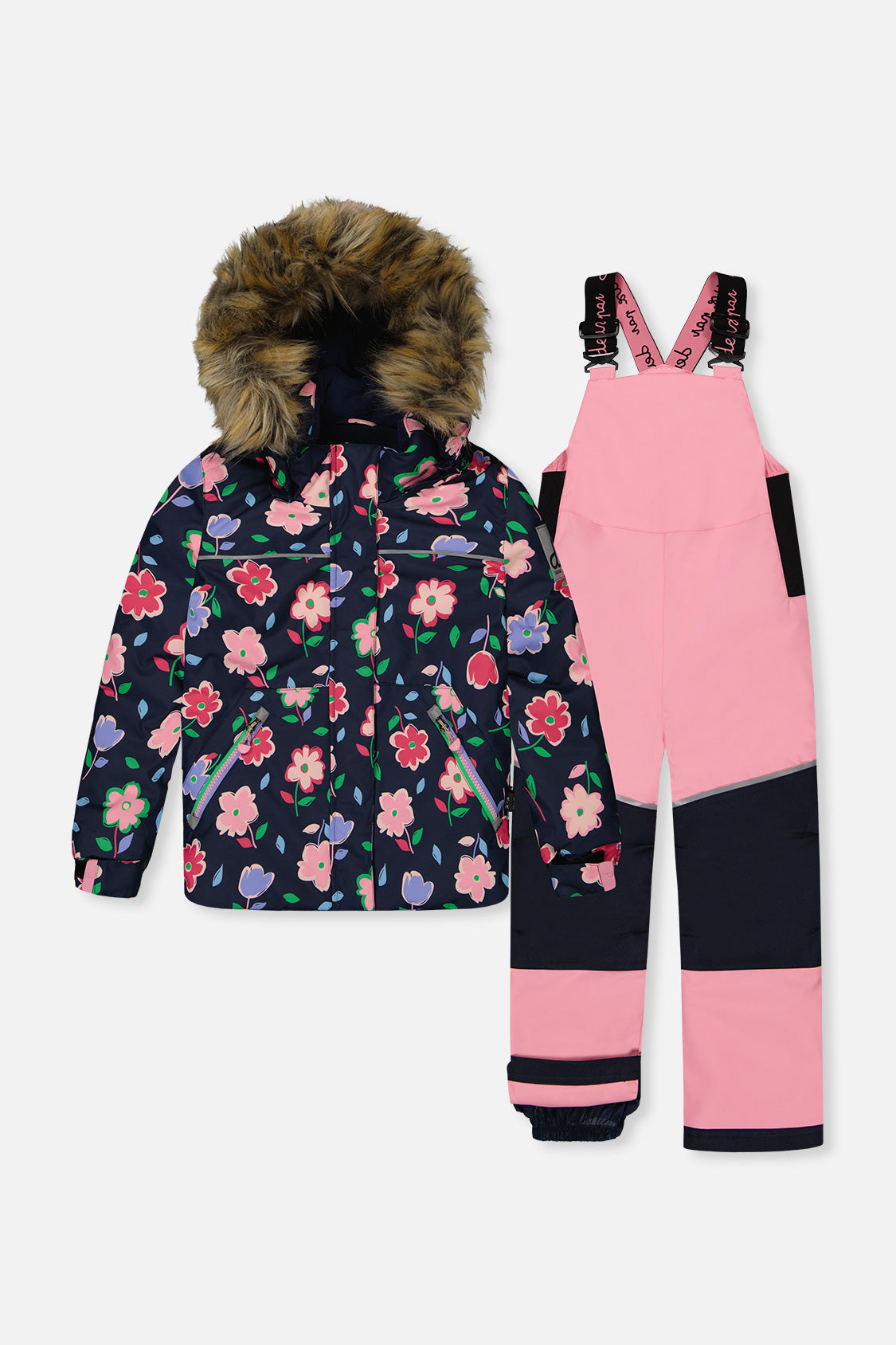 Two Piece Discover Snowsuit Blue Floral Print-0