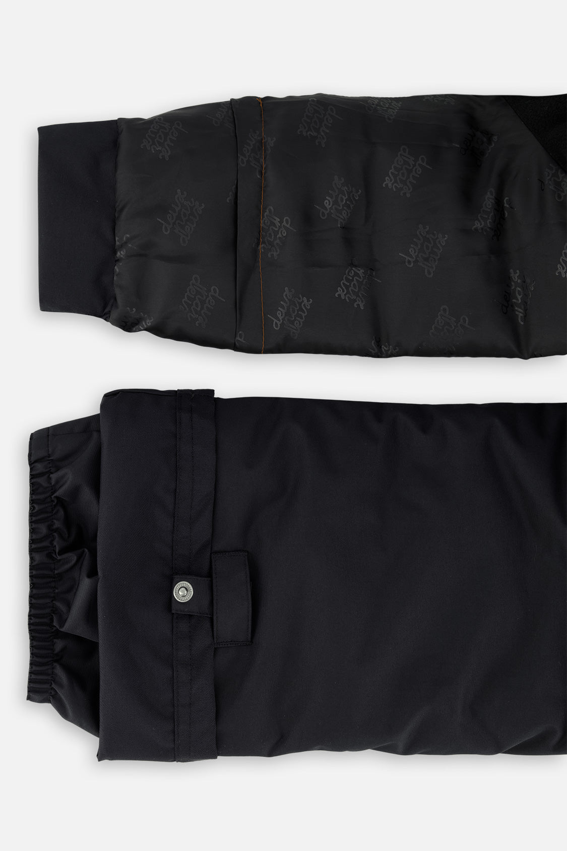 Deux par Deux boys PLAY two-piece snowsuit in black, product view 10