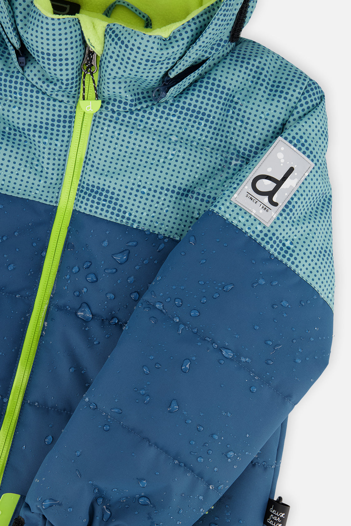 Deux par Deux greyish blue and navy PLAY two-piece snowsuit, product photo 8