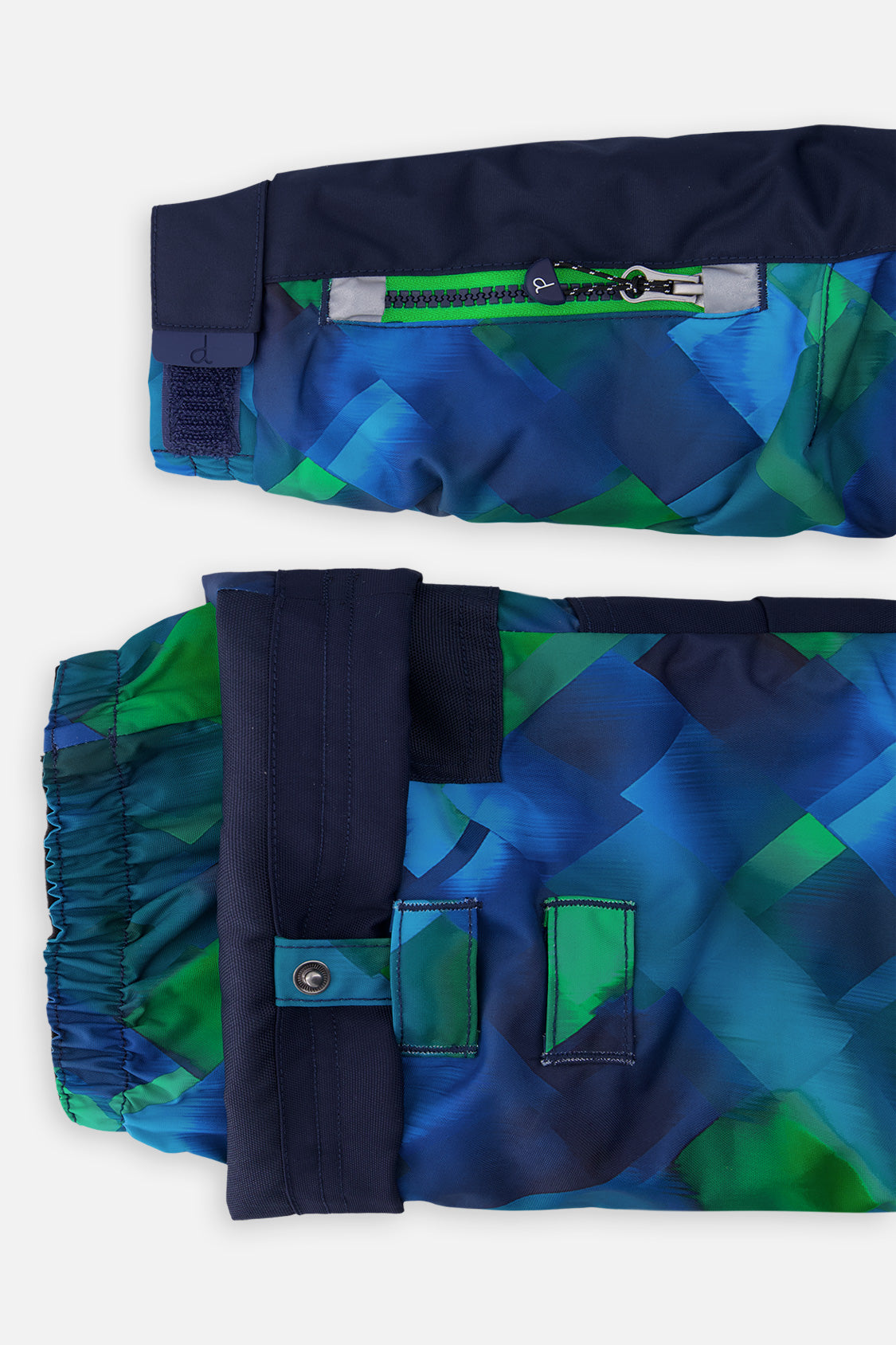 Deux par Deux blue and green checkered PLAY two-piece snowsuit, product photo 10