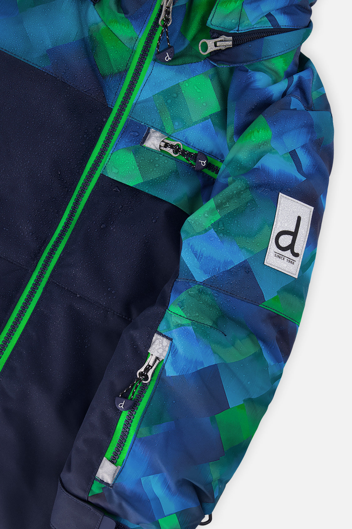 Deux par Deux blue and green checkered PLAY two-piece snowsuit, product photo 8