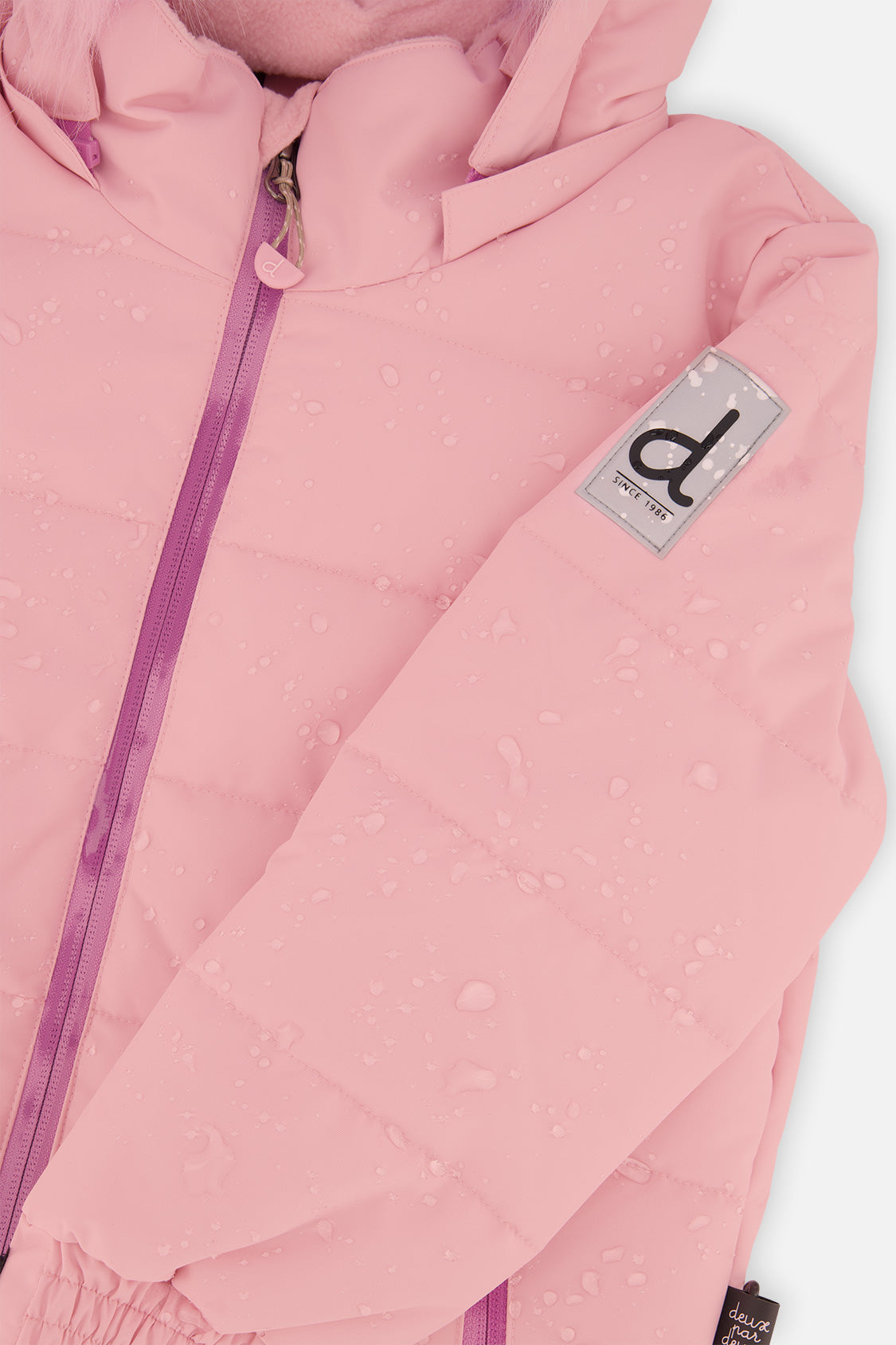 Deux par Deux girls PLAY two-piece snowsuit in light pink, product view 8