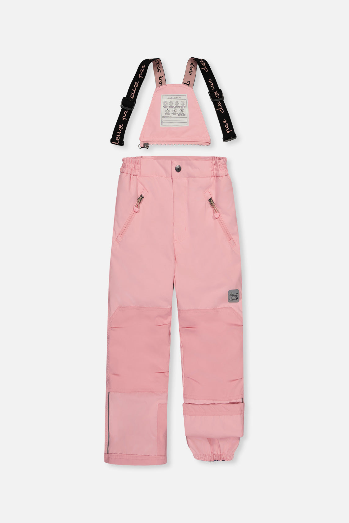 Two Piece Play Snowsuit Pink Minit Flower Print With Pink Pants-4